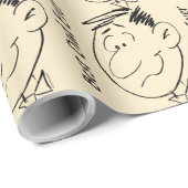 "Best Vater Ever"-Cartoon Geschenkpapier (Rolleneckpunkt)