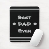 'Best Vater Ever' Einfache Elegante Moderne Grau & Mousepad (Mit Mouse)