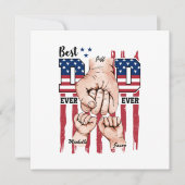 Best Vater Ever - Fist Bump USA Flag - 2 Kinder (Vorderseite)