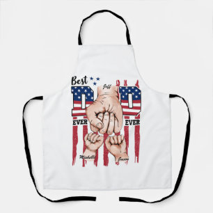 Best Vater Ever - Fist Bump USA Flag - 2 Kinder Schürze