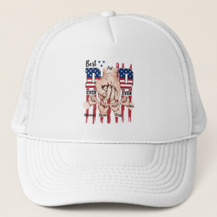 Best Vater Ever - Fist Bump USA Flag - 4 Kids Truckerkappe