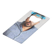 BEST VATER EVER | Funny Vater Face Foto Geldbeutel Flaschenöffner (Vorderseite Schrägansicht)