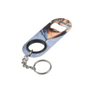 BEST VATER EVER | Funny Vater Face Foto Mini Flaschenöffner (Rückseite Schrägansicht)