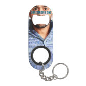 BEST VATER EVER | Funny Vater Face Foto Mini Flaschenöffner (Rückseite)