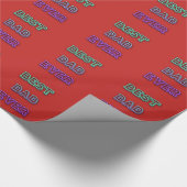 BEST VATER EVER Gift Wrap (Vatertag - Geburtstag) Geschenkpapier (Ecke)