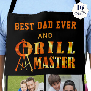 BEST VATER EVER GRILL MASTER 16 Fotocollage-Namen Schürze