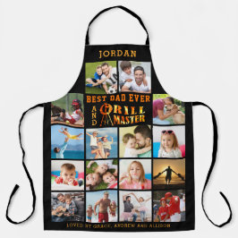 BEST VATER EVER GRILL MASTER 16 Fotocollage-Namen Schürze