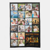 BEST VATER EVER GRILL MASTER 20 Fotocollage-Namen Geschirrtuch (Vertikal)