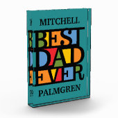 BEST VATER EVER individuelle Name-Blockpreis Fotoblock (Links)