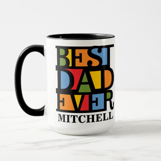 BEST VATER EVER INDIVIDUELLE NAME TASSE (Links)
