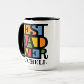 BEST VATER EVER INDIVIDUELLE NAME TASSE (Vorderseite Links)