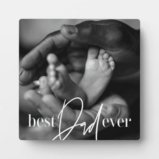 Best Vater Ever Modern Classic Einfach Elegantes F Fotoplatte (Vorderseite)