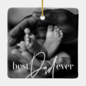 Best Vater Ever Modern Classic Einfach Elegantes F Keramikornament (Rückseite)