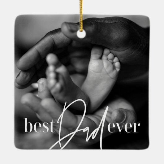 Best Vater Ever Modern Classic Einfach Elegantes F Keramikornament (Rückseite)