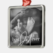 Best Vater Ever Modern Classic Einfach Elegantes F Ornament Aus Metall (Links)