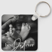 Best Vater Ever Modern Classic Einfach Elegantes F Schlüsselanhänger (Rückseite)