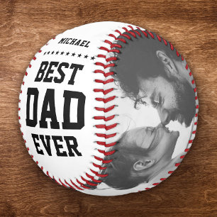 BEST VATER EVER Modernes Foto für Coole Name und Baseball