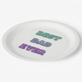 BEST VATER EVER Paper Teller 9" (Schrägansicht)