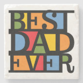 BEST VATER EVER stone Untersetzer (Vorderseite)