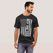 BEST VATER EVER US American Flag Geschenk 4. Juli T-Shirt (Vorne ganz)
