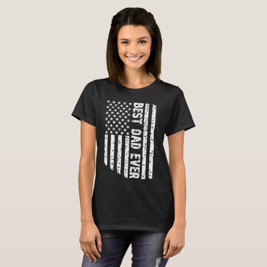 BEST VATER EVER US American Flag Geschenk 4. Juli  T-Shirt (Vorne ganz)