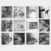 BEST VATER EVER Vatertag Instagram FotoCollage Fleecedecke (Vorderseite (Horizontal))