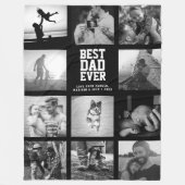 BEST VATER EVER Vatertag Instagram FotoCollage Fleecedecke (Vorderseite)