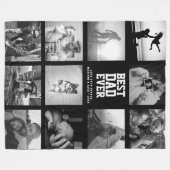 BEST VATER EVER Vatertag Instagram FotoCollage Fleecedecke (Vorderseite (Horizontal))