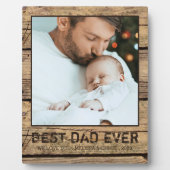 BEST VATER EVRustic Wood Foto Personalisiert Fotoplatte (Vorderseite)