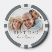 Best Vater Family Fotos Pokerchips (Vorderseite)