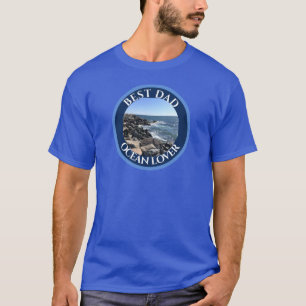 Best Vater Foto Atlantic Ocean Blue Sea Lovers T-Shirt