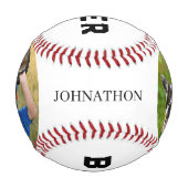 Best Vater Foto Personalisiert Baseball (Rückseite)