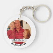 Best Vater Foto Runder Schlüsselanhänger (Rückseite)