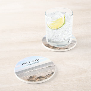 Best Vater Foto Wavy Atlantic Ocean Blue Sky Getränkeuntersetzer