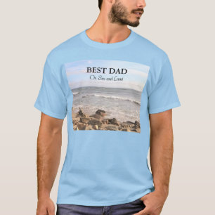 Best Vater Foto Wavy Atlantic Ocean Blue Sky Mag T-Shirt