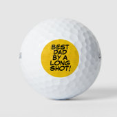 Best Vater Fun Retro Comic Bucht Väter Tag Golfball (Vorderseite)