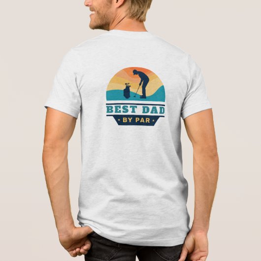 Best Vater Golf Lover Custom Tri-Blend Shirt (Rückseite)