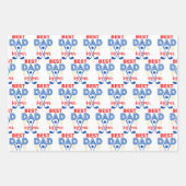 Best Vater Golf Wrapping Paper Flachblatt Set 3 Geschenkpapier Set (Vorderseite)