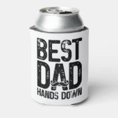 Best Vater Hands Down Vater Joke Mustache Lover Dosenkühler (Kanne Rückseite)