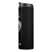 Best Vater Heart Foto Vatertag Gesicht Foto Thermosbecher (Nach rechts gedreht)