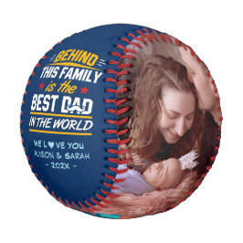 Best Vater in World Family Fotos - Navy Blue Baseball