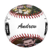 Best Vater Individuelle Name Modernes 2 Foto Baseball (Rückseite)