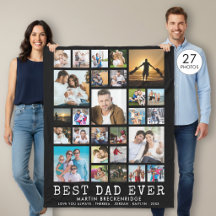 BEST VATER JE 27 Foto Collage Your Text Black