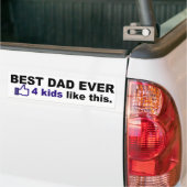 BEST VATER JE, 4 Kinder wie dieses hier Autoaufkleber (Auf Lkw)