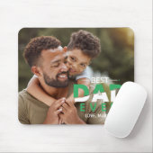 BEST VATER JE CUSTOM FOTO UND NAME GREEN WHITE MOUSEPAD (Mit Mouse)