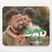 BEST VATER JE CUSTOM FOTO UND NAME GREEN WHITE MOUSEPAD (Vorne)