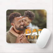 BEST VATER JE CUSTOM FOTO UND NAME ORANGE WHITE MOUSEPAD (Mit Mouse)