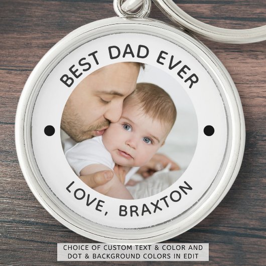 BEST VATER JE Ein Foto Personalisiert Custom Schlüsselanhänger