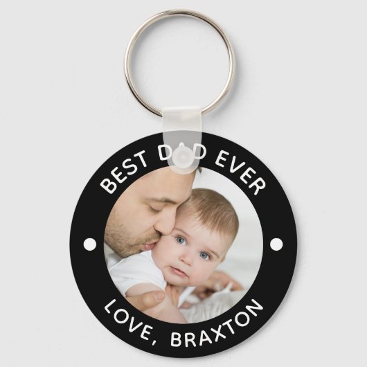 BEST VATER JE Foto Personalisiert Farbe Schlüsselanhänger (Vorderseite)