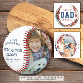 BEST VATER JE Happy Vathers Day Zwei Fotos Baseball